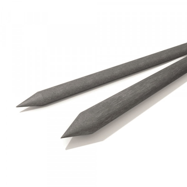 Pfosten Kunststoff mit Spitze Ø 60 x 1750 mm grau