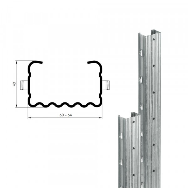 leova® Reihenpfähle 60/40 TOP 2750 mm stückverzinkt