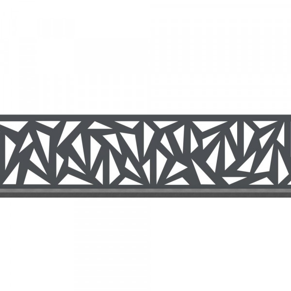 Sichtschutz WPC Aluminium Dekorprofil 15 cm anthrazit