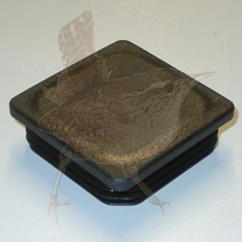 Abdeckkappe 8x8 cm schwarz Plastik Kunststoff