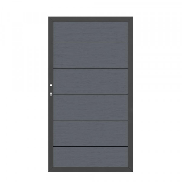 Tor 1,0x1,8 m Sichtschutz WPC Aluminium