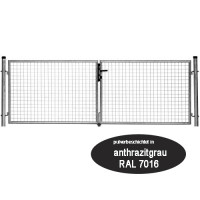Gartentor 3000 x 0800 mm Topcolor S anthrazit - 2-flgl
