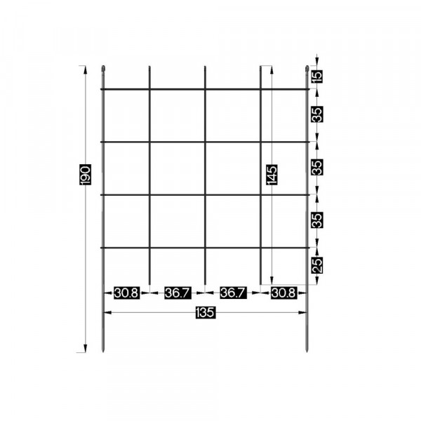 Rankspalier massiv 1450 x 1350 mm verzinkt