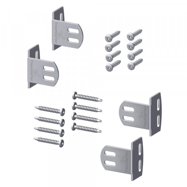 Edelstahl-Elementhalter plus (4er-Set) V2A