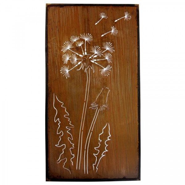 Rost Paravent 1000 x 2000 mm Pusteblume