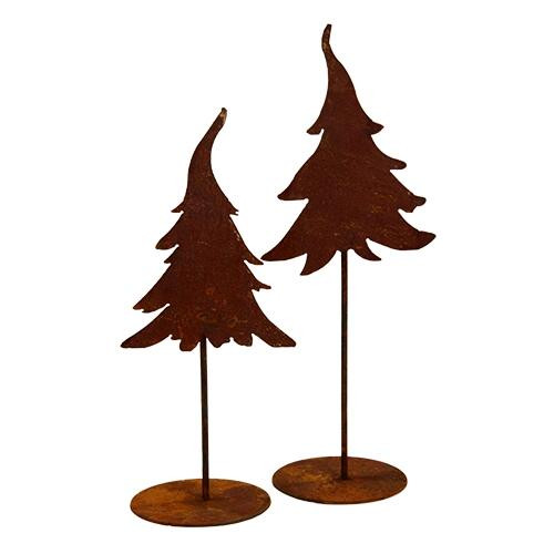 Tannenbaum Deko Rost Corten Tisch 20 cm Saremo Wibbly Wobbly