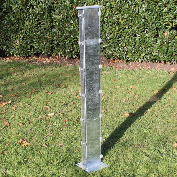 schmaler Gabionenzaun Systempfosten verzinkt 14 cm