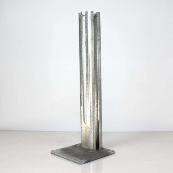 Standfuß-Bodenplatte für Tor 60x60 mm in verzinkt komplett