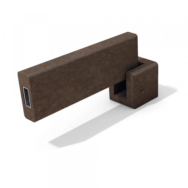 Kunststoff-Koppelzaun braun mit 3-Querriegel