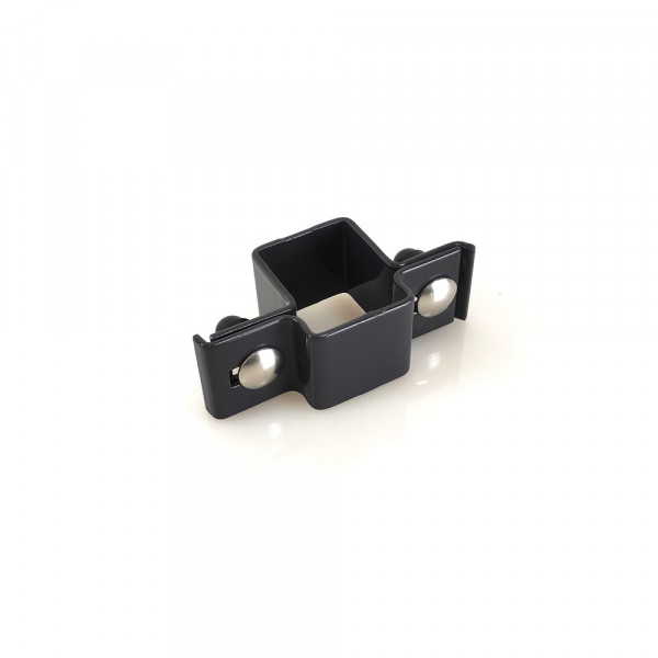 Mittelschelle Pfosten 6x4 cm Anthrazitgrau mit Schrauben